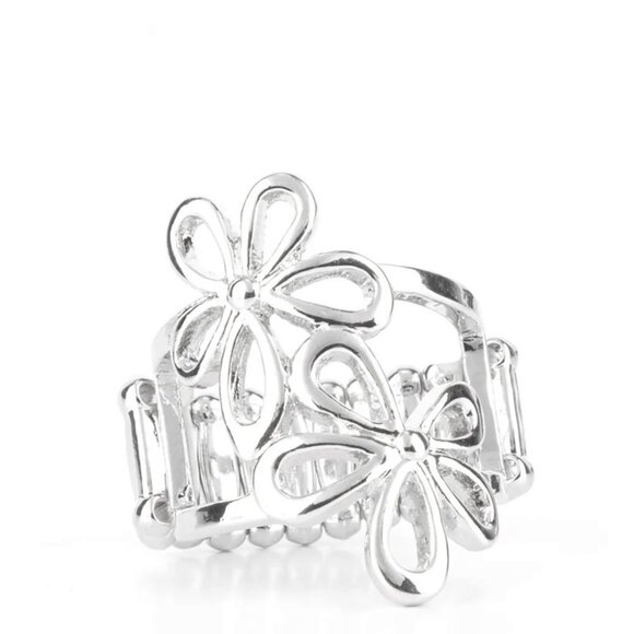 Paparazzi Jewelry Accessories - Perennial Pair - Silver Ring - Vintage - Picture 4 of 4